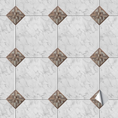 

20pcs Floor Tiles Diagonal Wall Stickers Bathroom Kitchen Waist Line Art Mural Tile Self-Adhesive Vinyl Wall Decals Decoration