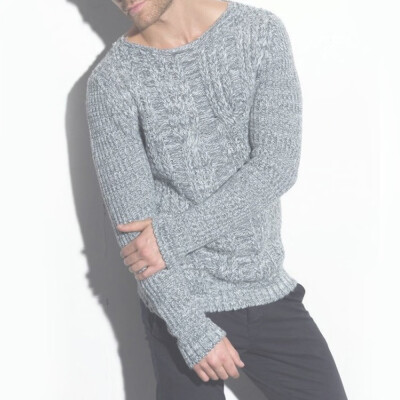 

Men Tops Long Sleeve Solid Round Neck Loose Casual Pullover Sweater Shirt Winter