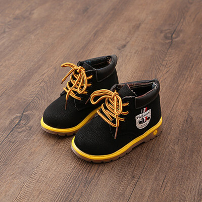 

Children Shoes PU Leather Baby Girl Shoes Boots Waterproof Breathable Low-Heeled Ankle Girls Shoes
