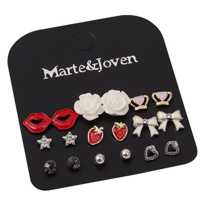 

Imitation Pearl Earring Cute Flower Mixed Stud Earring Set New Style Rhinestone Sets For Women