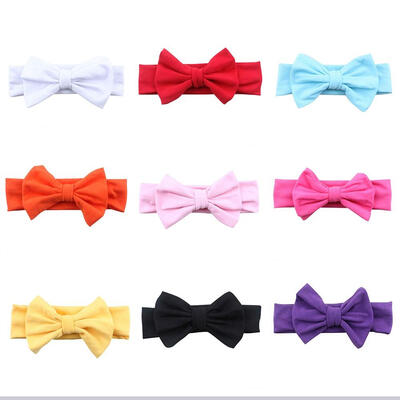 

Kawaii Baby Girl Soft Cotton Bow Hairband Turban Knot Head Wrap Hair Soft Cotton Bow Accessories