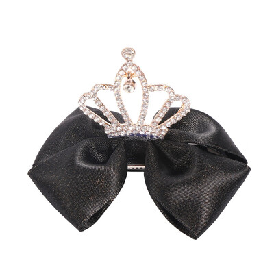

3 Colors Princess Crown Hair Clips Crown Bowknot Heart Crown Cute Headdress Lined Hair Pin For Baby Girls Hair Accessories