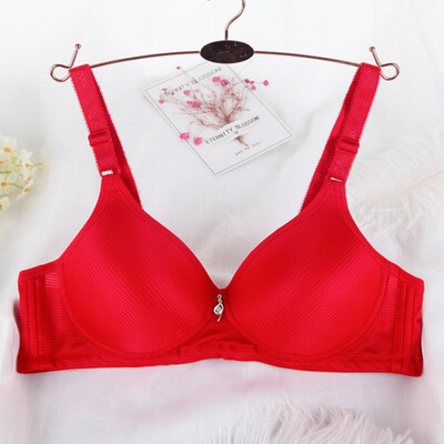 

Women Push Up Bra Sexy Plus Size Padded Cotton Bra Black Red Skin Pink Lace Bralette Intimates Wireless Seamless Bra