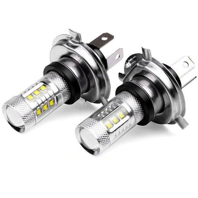 

2pcs DC 12-24V White Car Headlight Kit LED Bulbs 8000K DRL Driving Lamp Replace