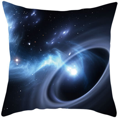 

Mysterious Universe Black Hole Cushion Cover Cotton Linen Star Black Hole Galaxy Home Deocrative Pillows Cover for Sofa Cojines