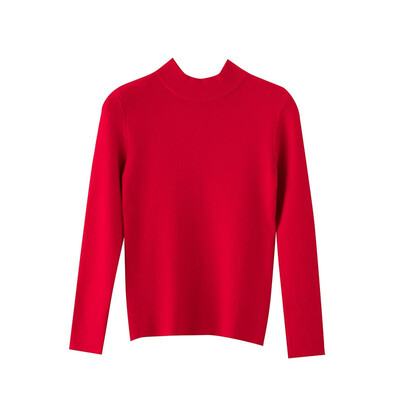 

6 Solid Color Autumn Winter New Slim Women Sweater Turtleneck Long-sleeved Knit Top