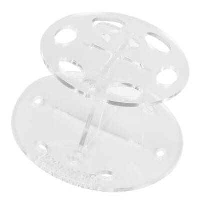 

465 Cosmetic Shelf Rack Toothbrush Makeup Brush Organizer Acrylic 6 Hole Oval Makeup Brush Holder For Stand Drying Brush U2