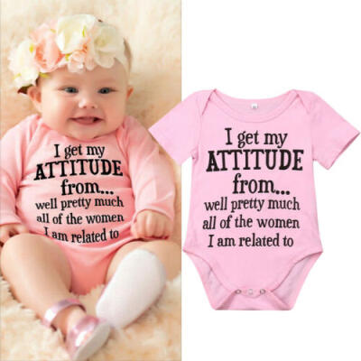 

Newborn Infant Baby Girl Funny Letter Romper Jumpsuit Soft Clothes Outfits 0-18M