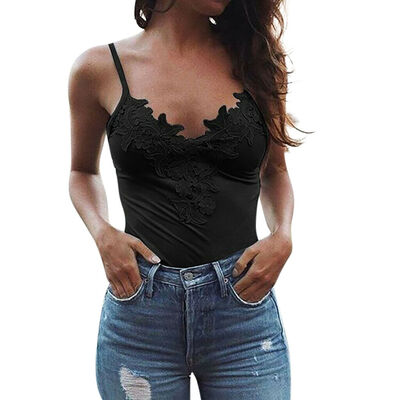 

Women Ladies Lace Top Sexy Vest Fashion Camisole Sleeveless Tank Top T-Shirt