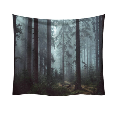 

Toponeto Fashion Tapestry Green Leaf Pattern Fresh Style Decorative Tapestry Home Decor