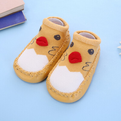 

Baby Socks With Rubber Soles Cartoon Baby Shoes Infant Sock Baby Steps Anti-slip Leather Kids Floor Socks Baby Slippers