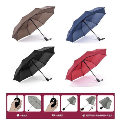 

Automatic Travel Umbrella Auto Open Close Compact Folding Windproof Waterproof