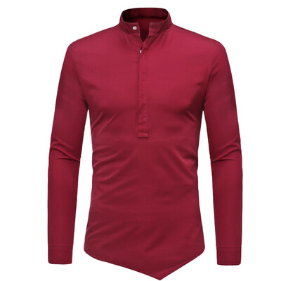

Tailored Mens New Fashion Autumn Winter Casual Solid Long Sleeve T-Shirt Top Blouse