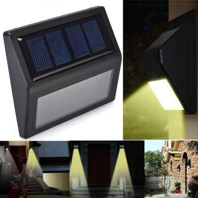 

Siaonvr LED Solar Power Light Sensor Wall Light Garden Step Stair Deck Lights Lamp