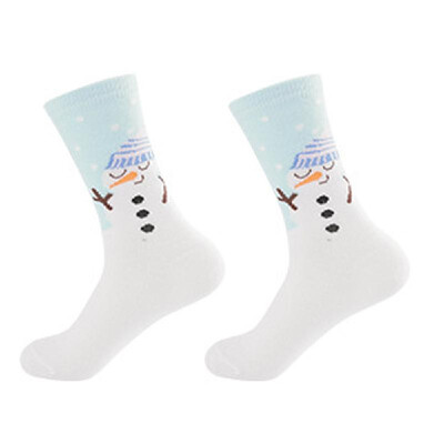 

Christmas Man Woman Adult Pure Cotton Antifriction Santa Claus Deer Snowman Winter Cartoon Socks