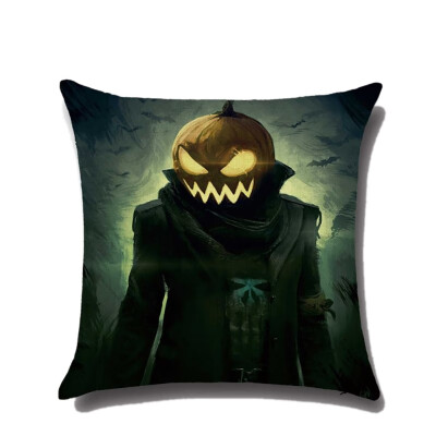 

2017 New 1Pcs 4545cm Scary Hallowmas Funny Party Pillow Cover Soft Plush Pillow Home Room Office Back Throw Pillowcover Pillow