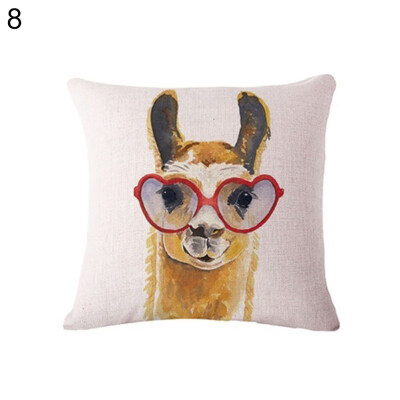 

Llama Alpaca Linen Throw Pillow Case Cushion Cover Sofa Bed Car Office Decor