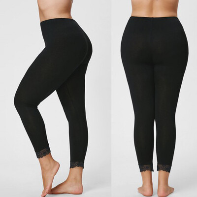 

Gobestart Women Casual Plus Size Lace Skinny Pants Yoga Sport Pants Leggings Trousers