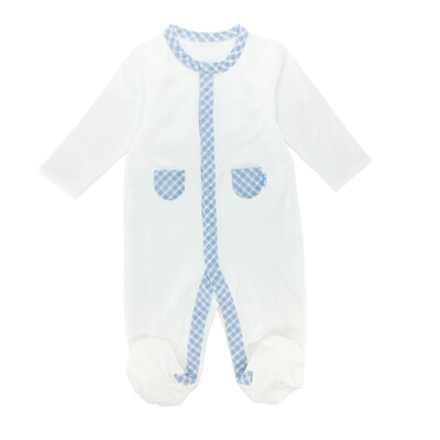 

Baby Touch plaid with floral placket open placket 15138