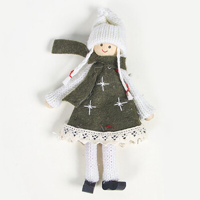

Cute Felt Christmas Doll Boy Girl Pendant Christmas Tree Decorations Home Wooden Desk Table Ornaments Xmas Gift For Kids