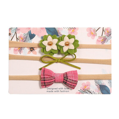 

New Cute Children Girl Floral Pattern Bowknot Design Elastic Hair Accessory Band Rope Ponytail Holder Headbands