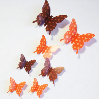 

12pcs PVC 3D Butterfly Wall Sticker Wall Decor Cute Butterflies Art Decals Wall Art for Home Kid Room Refrigerator Decoration