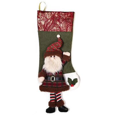 

Tailored Happy New Year Christmas Stocking Sock Candy Gift Bag Xmas Tree Hanging Ornament