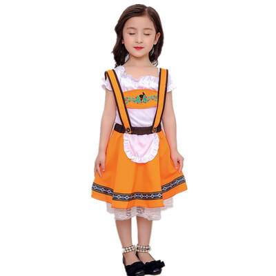 

Girls Dress For Oktoberfest Children Beer Clothing Waiter Maid Service Halloween Cosplay Costume 2018 New Kids Clothes 3-14Y