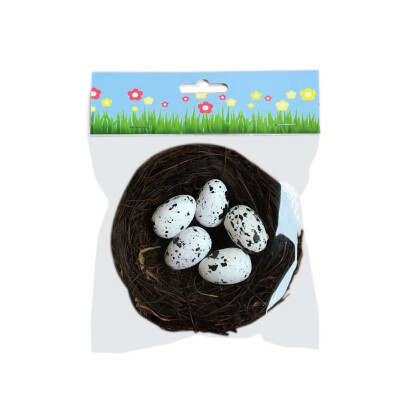 

1Pack NEW Artificial Nest Easter Mini Rattan Bird Nests Eggs Marriage Proposal Wedding Photobooth Props Grass Photo Props