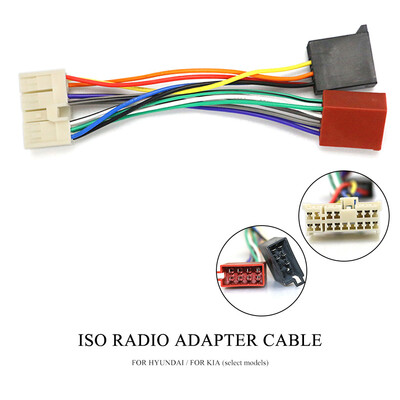 

12-113 ISO Radio Adapter for HYUNDAI for KIA select models Wiring Harness Connector Lead Loom Cable Plug Adaptor Stereo
