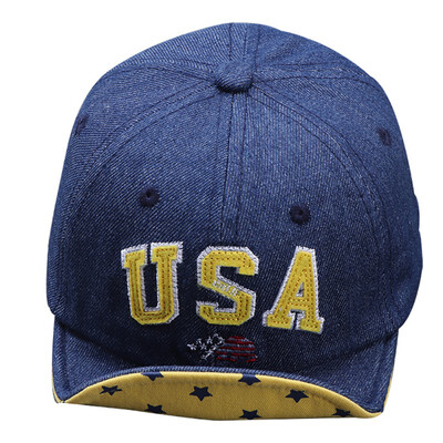 

Baseball Cap Kids Sports Cap Hat Denim Embroidery Letter Cap Children Accessories Baby Boys Girls Hats