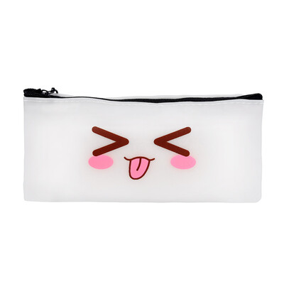 

Toponeto Simple Jelly Pen Pencil Case Cosmetic Bag Travel Makeup Bag High Capacity