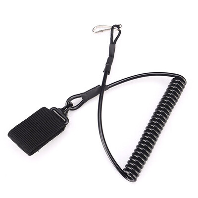 

1 Pc Elastic Spring Gun Sling Telescopic Tactical Adjustable Combat Pistol Hand Gun Secure Lanyard Combat Gear Item