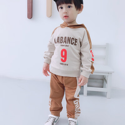 

New Autumn 0-4T 2pcs Baby Boy Clothes Long Sleeve Letter Print Hoodie Sweatshirt TopsPants Trouser Costume Toddler Casual Set