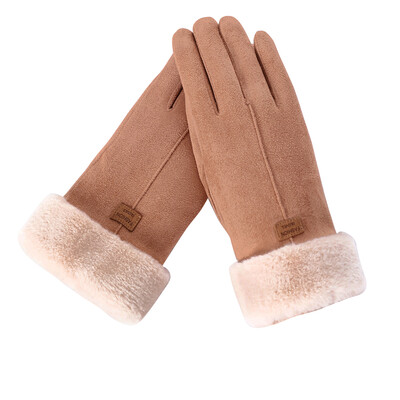 

Womens Winter Warm Gloves Touchscreen Outdoor Female Gloves with Fluff Lining