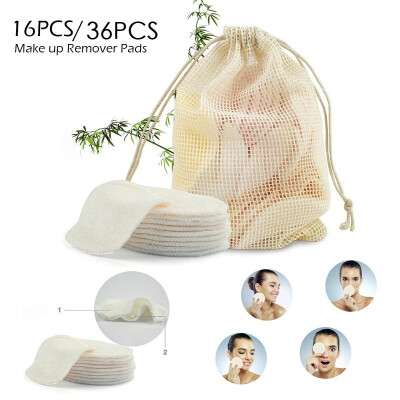 

1636pcs Reusable Bamboo Fiber Makeup Remover Wipes Cosmetic Tissues Skin Care Deep Cleaning