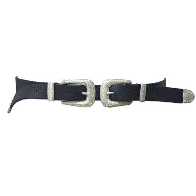 

Women Ladies Retro Metal Double-Ended Buckle Leather Waist Belt Waistband New