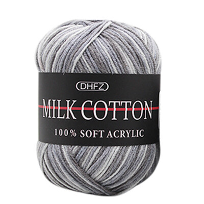 

Gobestart Colorful Hand Knitting 50g Knitting Crochet Milk Soft Baby Cotton Wool Yarn A