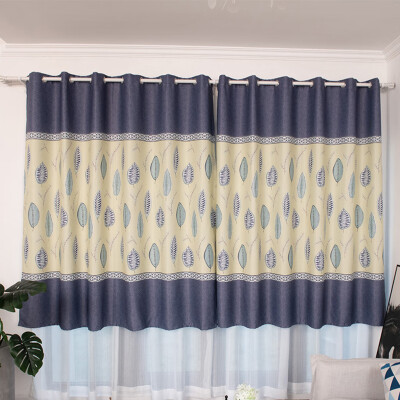 

Toponeto Leaves Sheer Curtain Tulle Window Treatment Voile Drape Valance 1 Panel Fabric