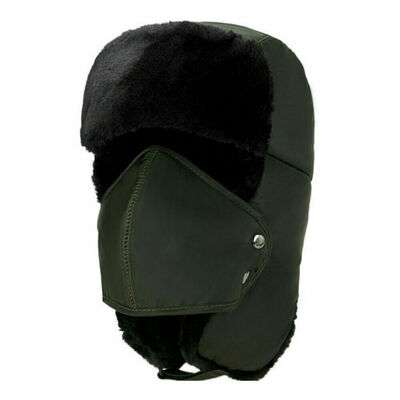 

Mens Winter Hat Trapper Aviator Russian Trooper Earflap Warm Snow Ski Mask Cap