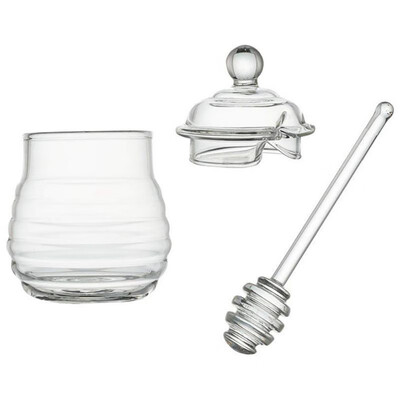 

2019 Plastic Honey Pot Jars Transparent Food Jar With Stir Bar Seasoning Juice Bottle