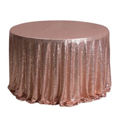 

Household Tablecloth 3mm Full Sequin Embroidered Tablecloth DIY Table Decoration Rose Gold