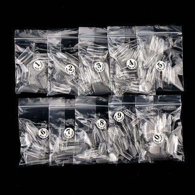 

500pcs Manicures DIY Acrylic French Full False Fake Nail Art Tips Tools Clear Natural White