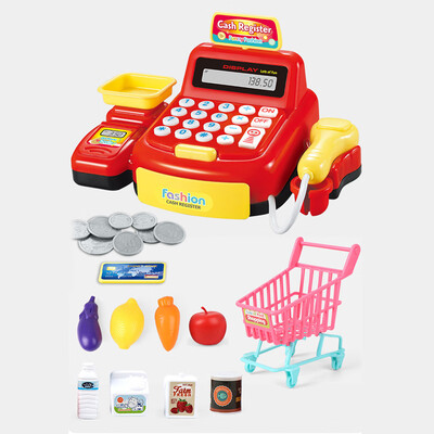 

Tailored Kids Pretend Toys Simulation Cash Shopping Cashier Role Play Game Set