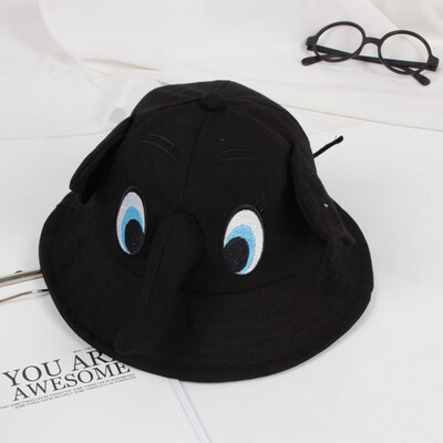 

Autumn Baby Boys Girls Toddler Cartoon Elephant Bucket Hats With Ear Design Caps Reversible Sun Headwear
