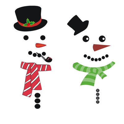 

Christmas PVC Snowman Refrigerator Sticker Festival Home Decor DIY Wall Sticker Waterproof Door Murals Decorative Wall Stickers