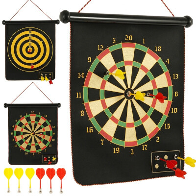 

Willstar Two-Sided Magnetic Dart Board Game Set Reversible Rollup Dartboard with 6 Safe Darts for Indoor Outdoor Fun