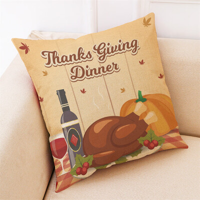 

Tailored Thanksgiving Gifts Pillowcase Happy Fall Pillow Cover Home Decoration 18x18Inch