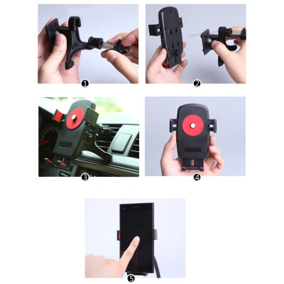 

Car air outlet bracket 360 degree rotating car phone holder Universal type Automatic lock bracket Steel pipe plus plastic