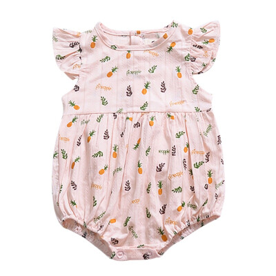 

Newborn Baby Girl Cute Flying Sleeve Summer Romper Dress Floral Pattern Jumpsuit Clothes